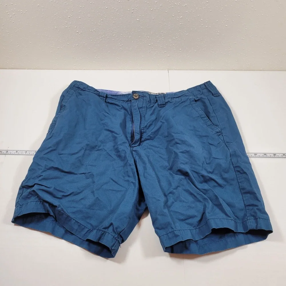 Modern Amusement‎ Chino Shorts Mens 36 Blue Excellent Cotton Casual Floral Trim